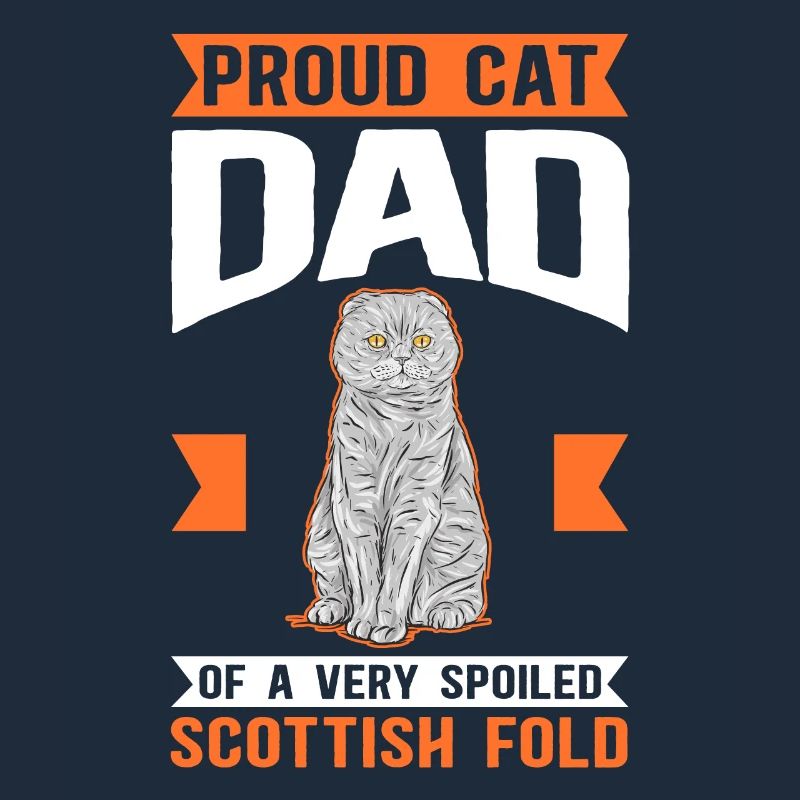 Scottish Fold-eared Cat Dad Cat Gift
