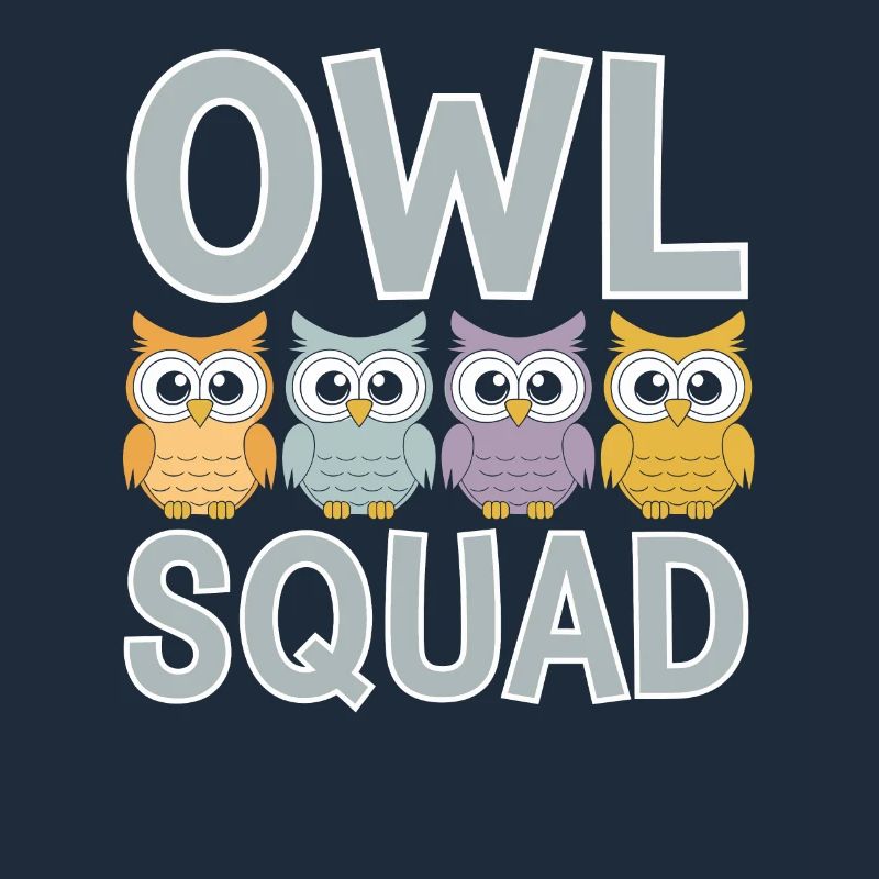 Eule Gruppen Design Eule Squad