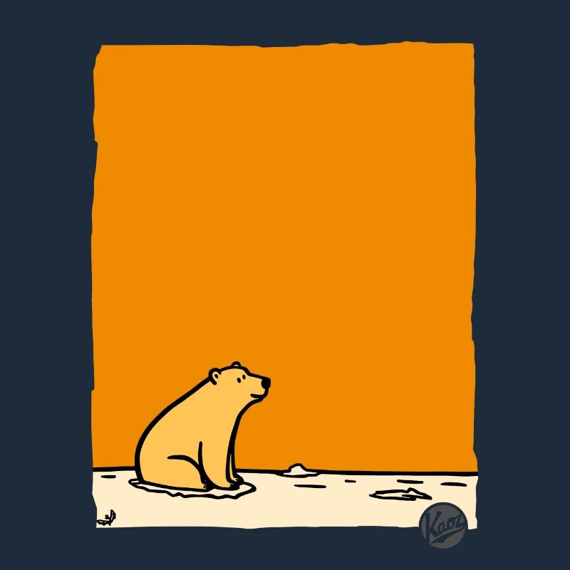 Da ist ein Eisbär