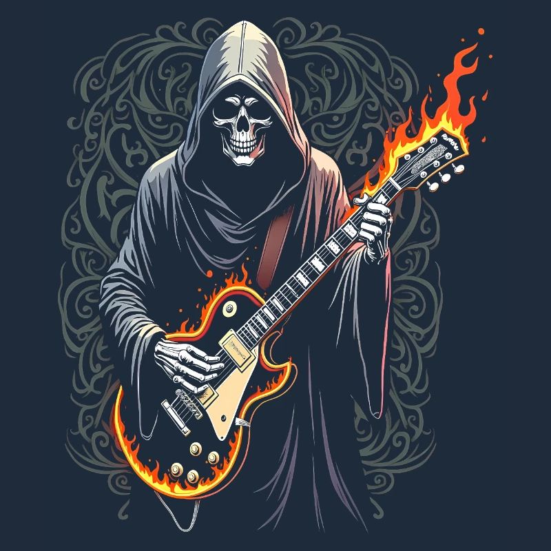 Grim Reaper avec guitare - Style Rock