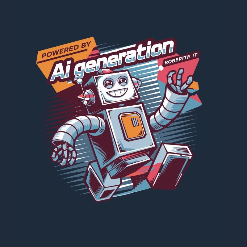 Powered By AI Generation Robot Fun