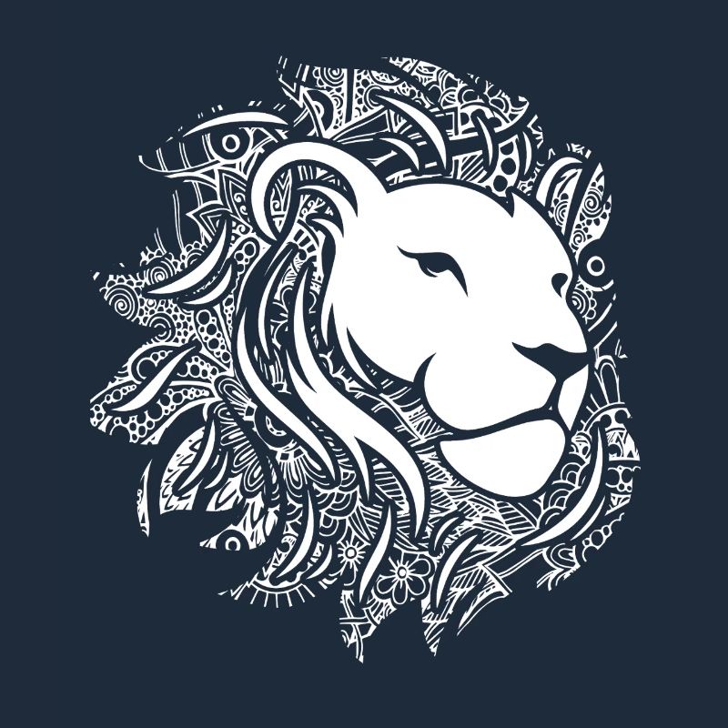 Lion Lion Floral Pattern