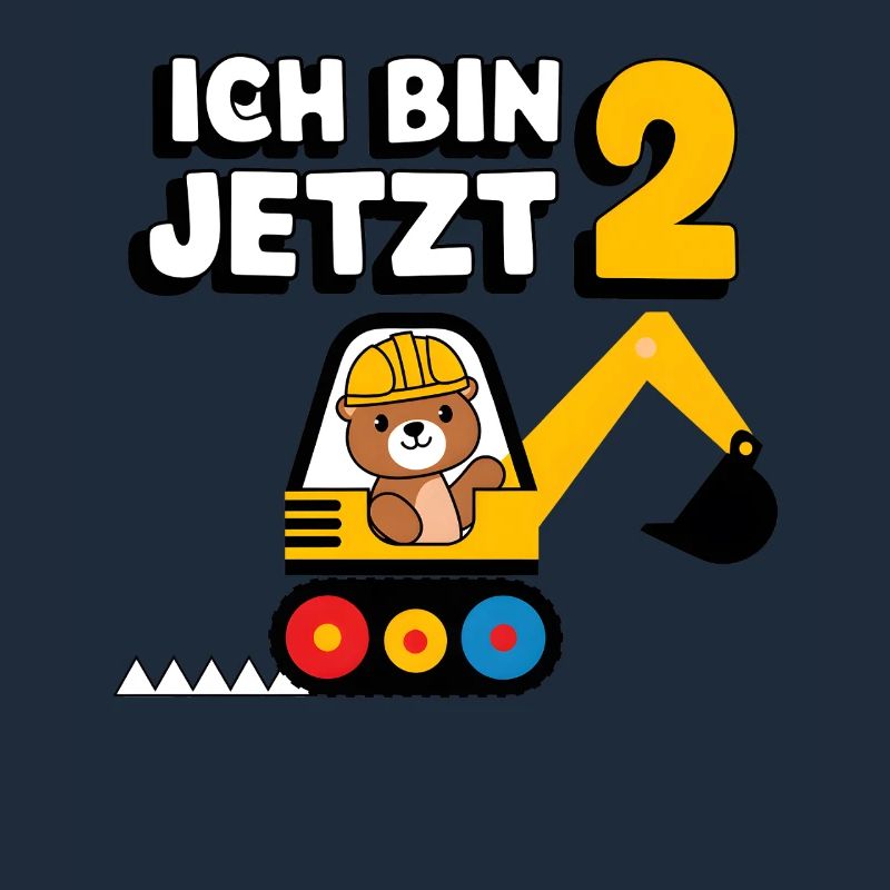 Ich bin jetzt 2 Bagger Bär 2. Geburtstag