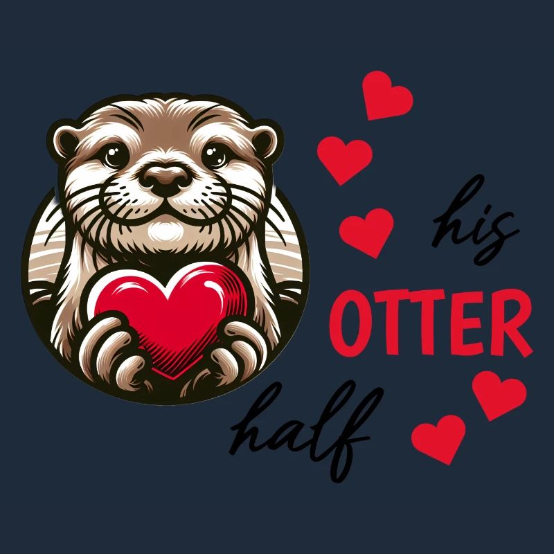 Otter half liebe geschenk
