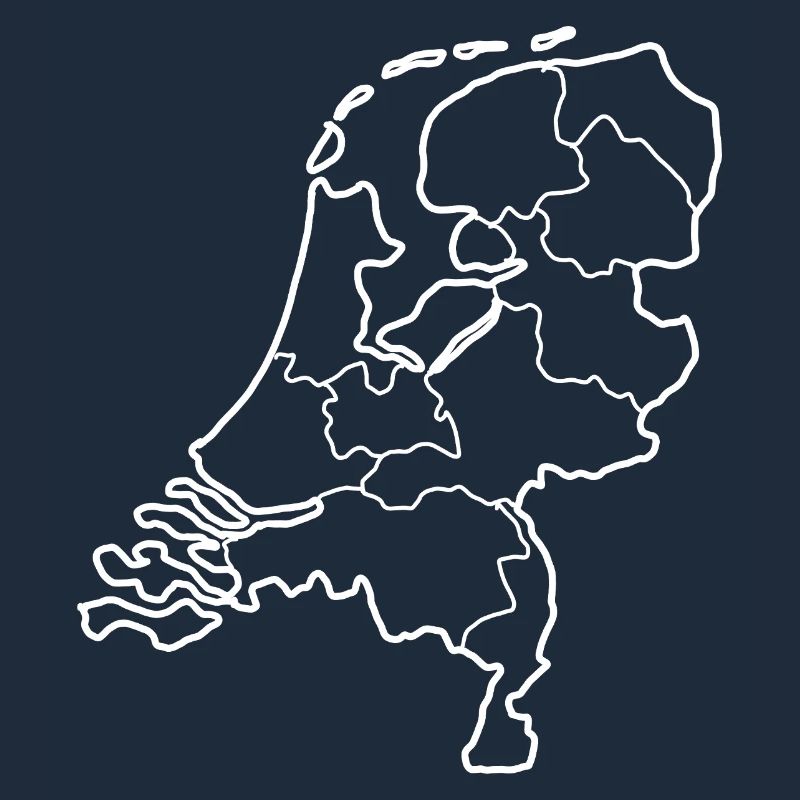 Netherlands map with all countries