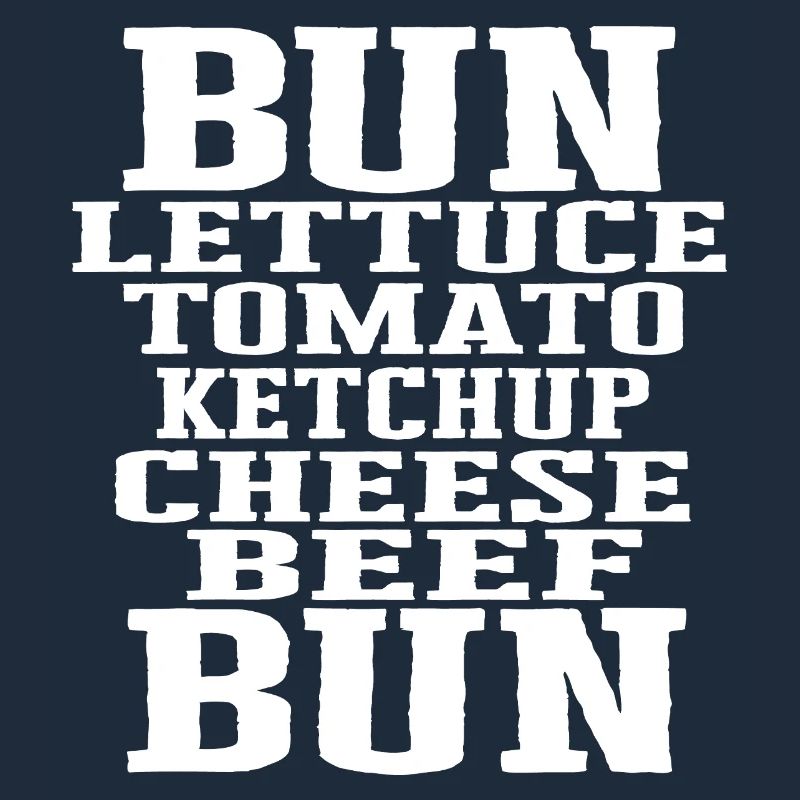Burger Ingrédients Typographie Construction du cheeseburger