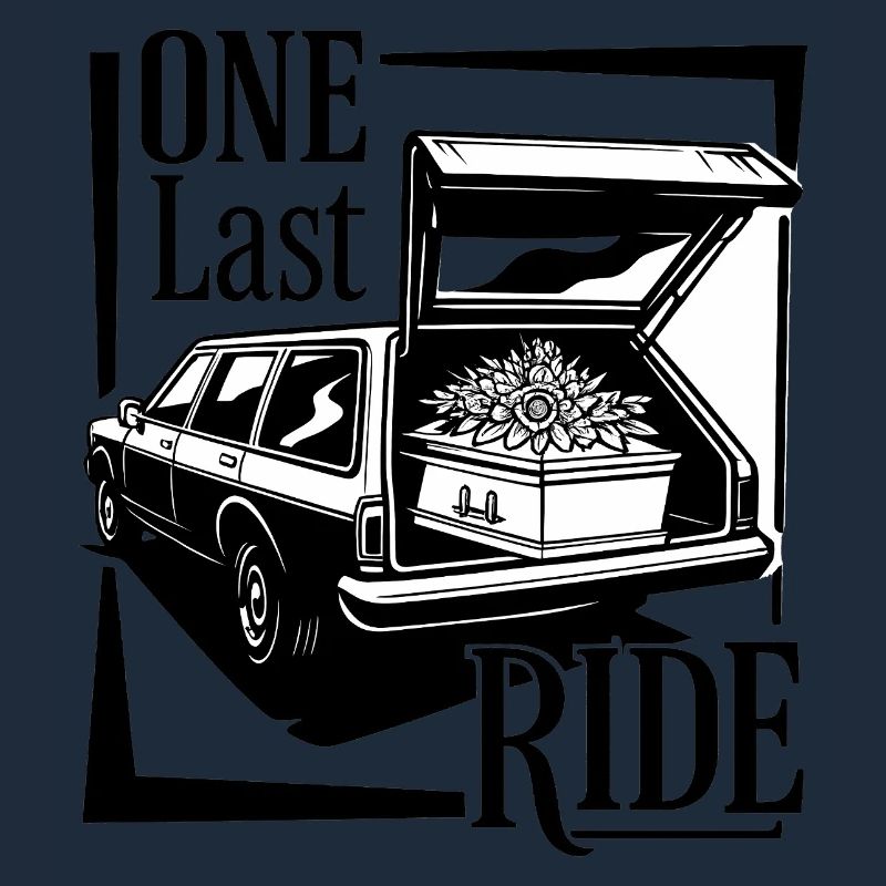 One Last Ride Vintage Hearse Design