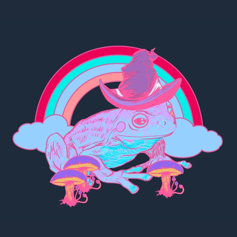 Magic Rainbow Toad Frog Wizard Frogs
