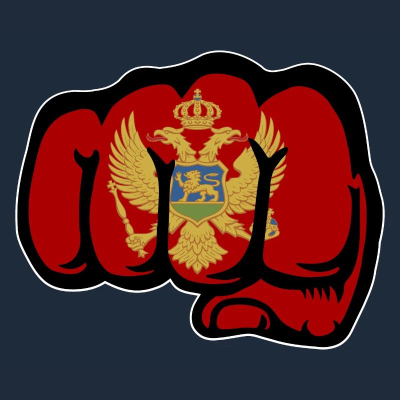 Poing du drapeau du Monténégro