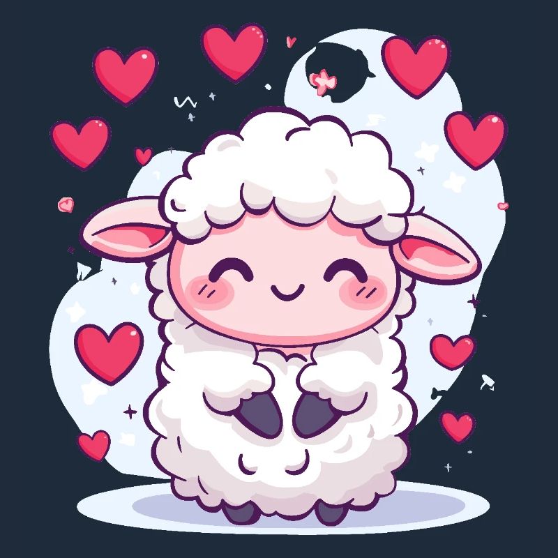 Chibi sheep for a baby gift