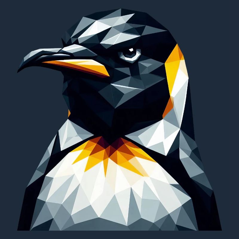 pingouin géométrique polygone math art