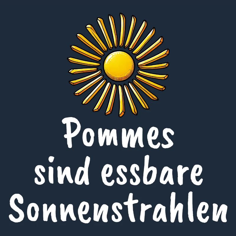 Pommes Essbare Sonnenstrahlen Lustiger Spruch