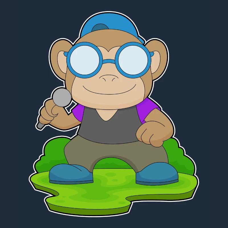 Monkey Singer Microphone Music