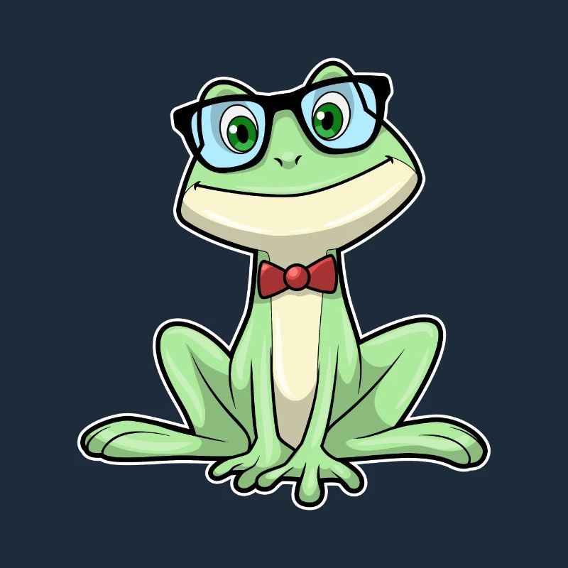 Frog Nerd Student Glasses Slips