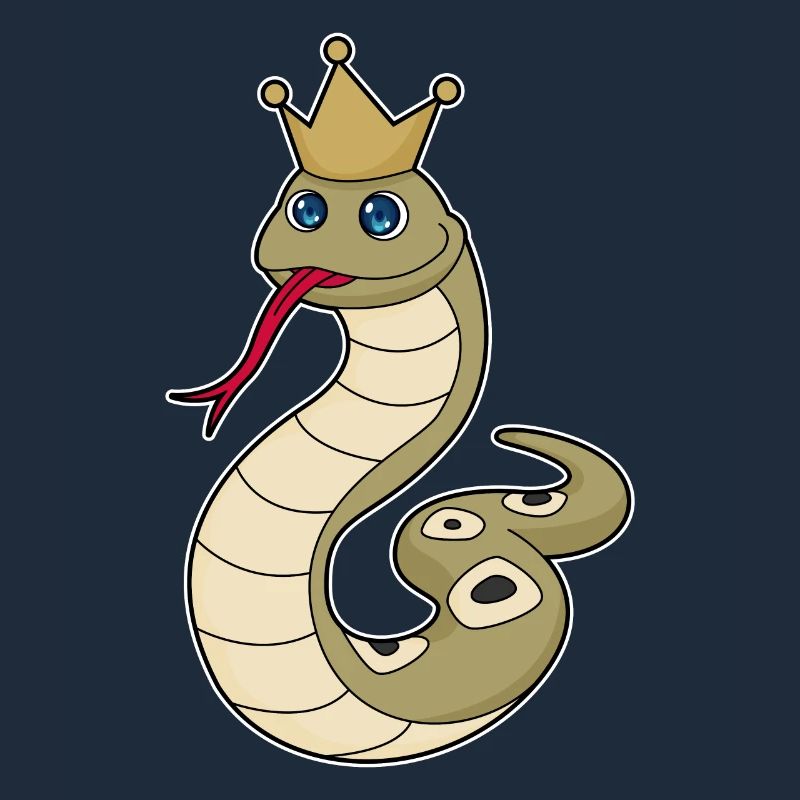 Serpent comme roi avec couronne