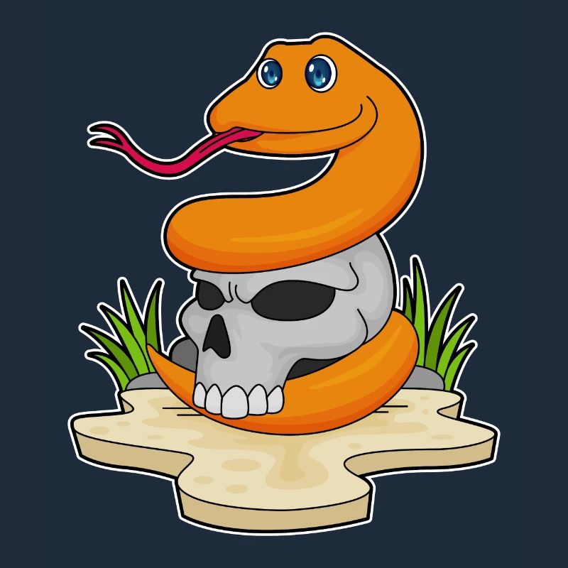 Snake with skull