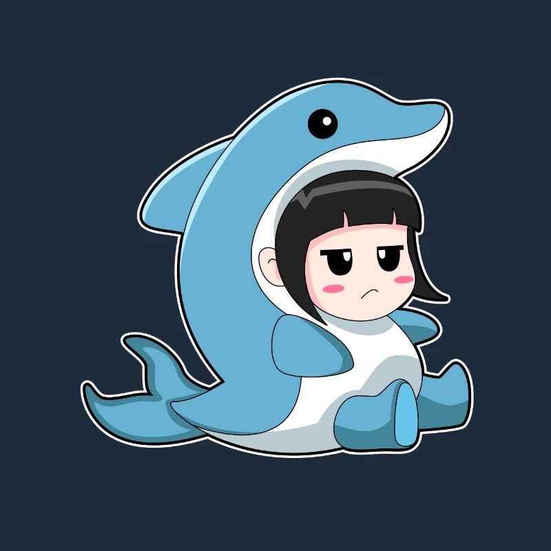 Kind mit Delfin Kostüm