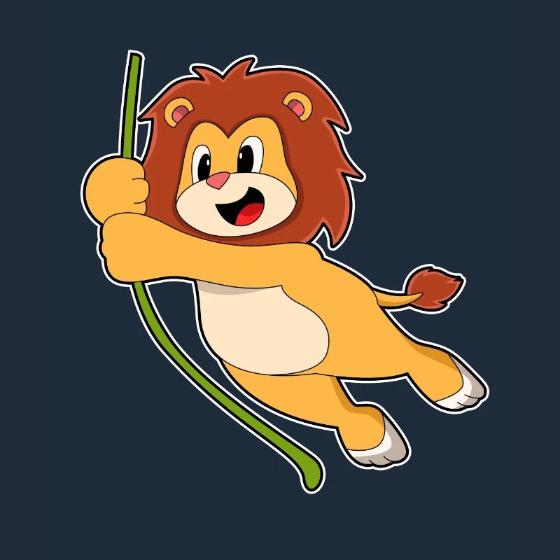 Lion swinging root rope
