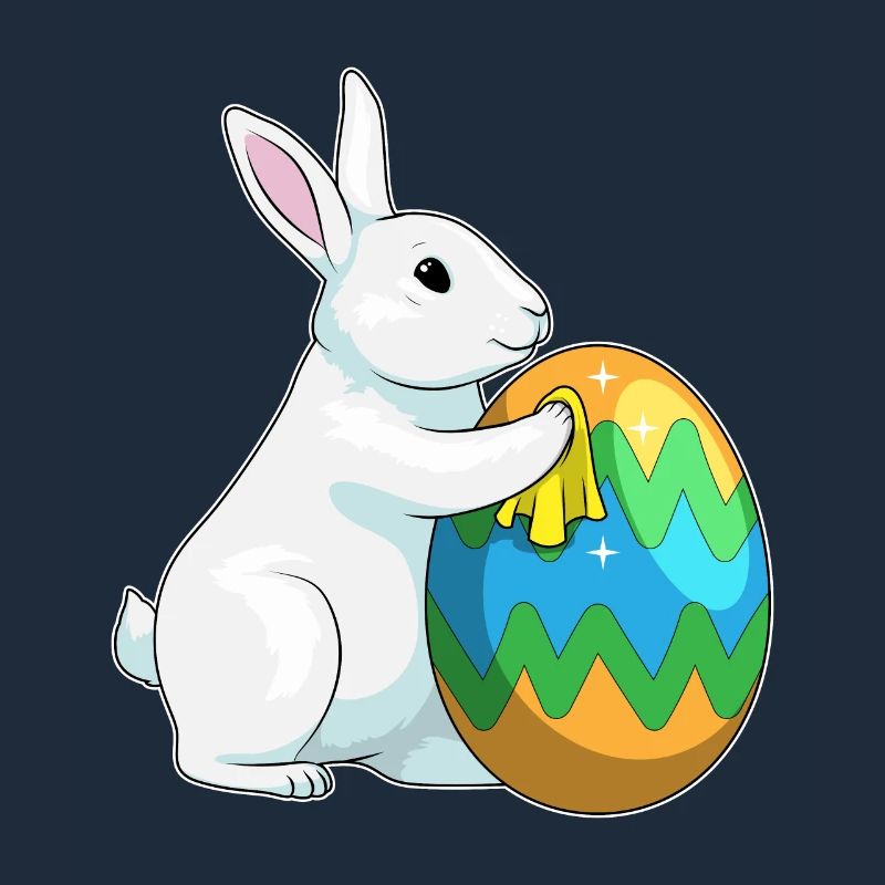 Bunny Easter Easter Egg Cleaning