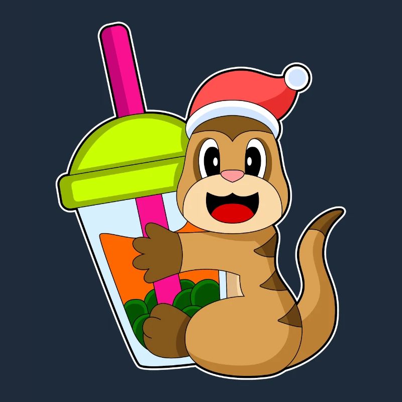 Erdmännchen Weihnachten Bubble Tea
