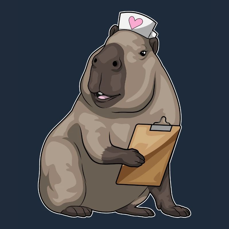 Capybara infirmière bloc-notes