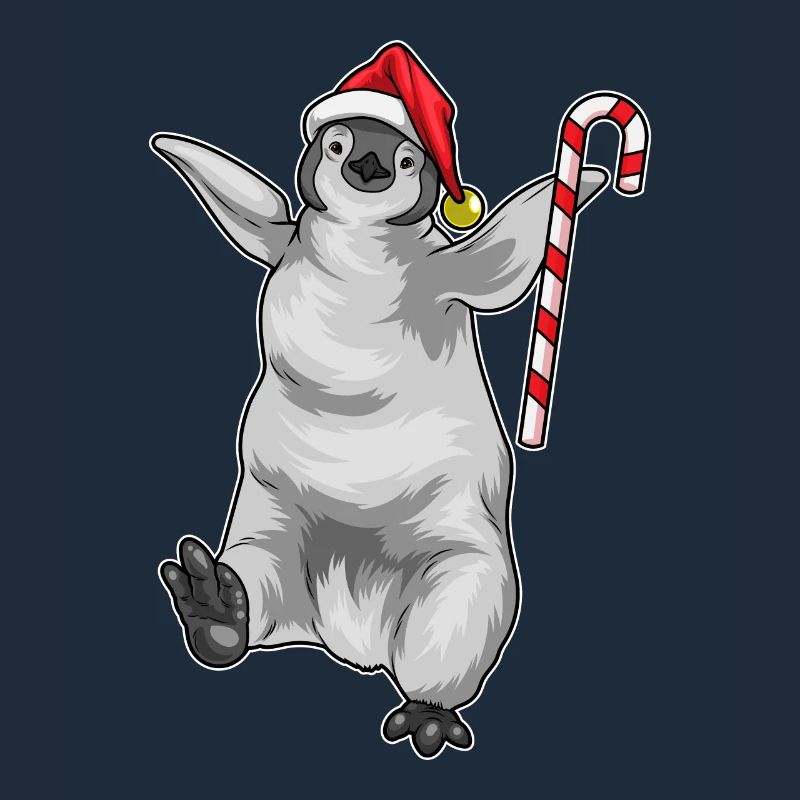 Penguin Christmas Candy Cane
