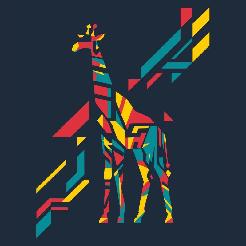 Bunte Abstrakte Giraffe Kunst