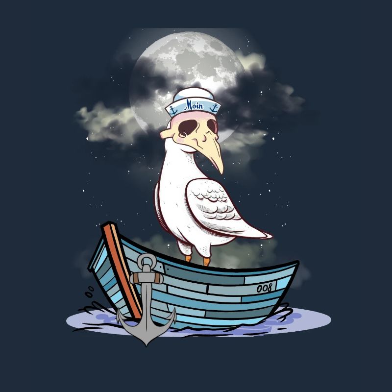 Halloween Möwe Möwen Boot Fährmann Boote