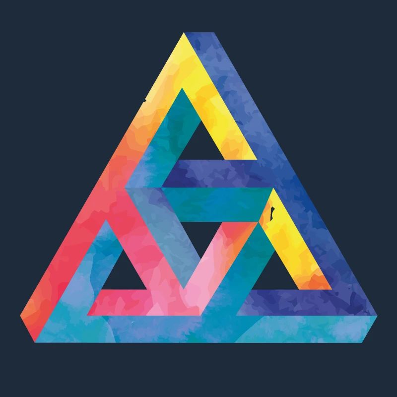 Triangle d'illusion d'optique Escher