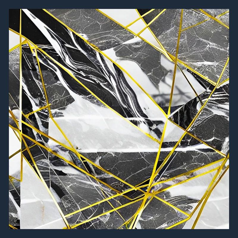 Marble Black Gold Geometric texture