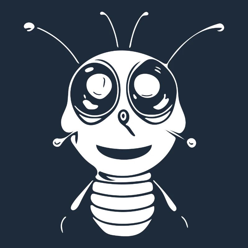 Little cute smiling bee