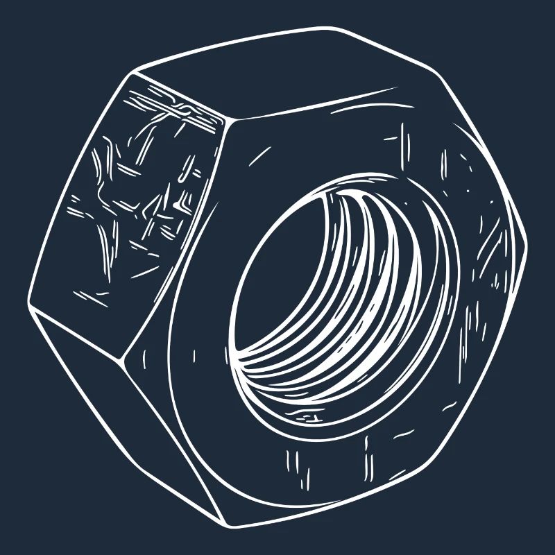 Écrou à vis avec surface rayée