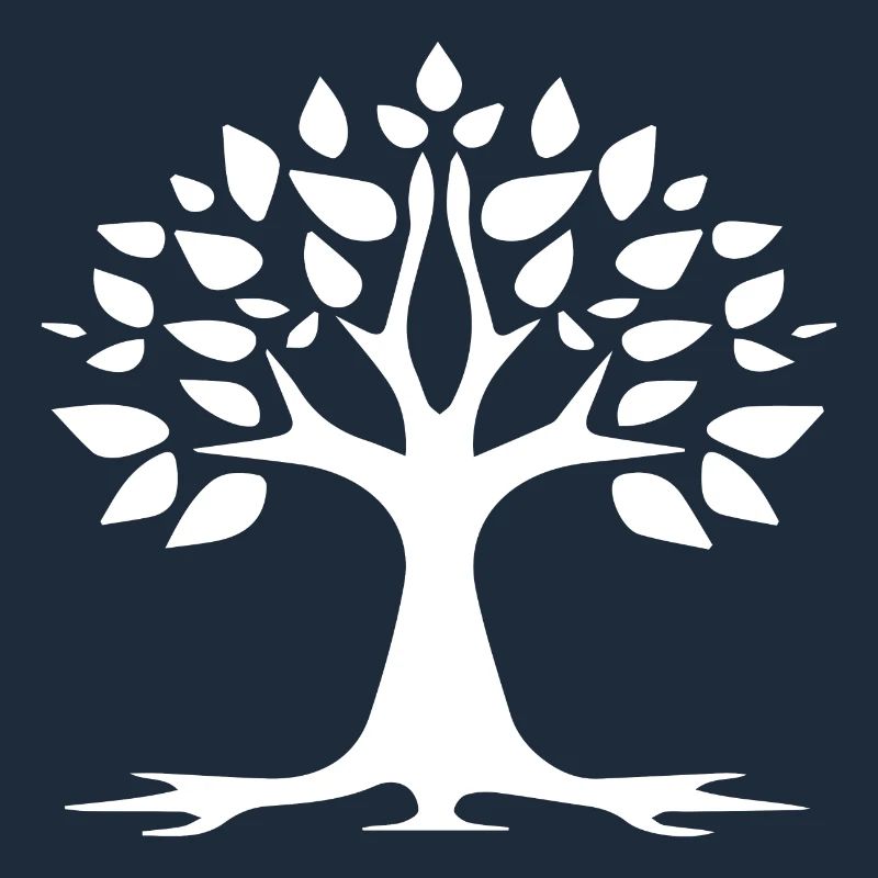 Stylized Tree Simple Tattoo Logo