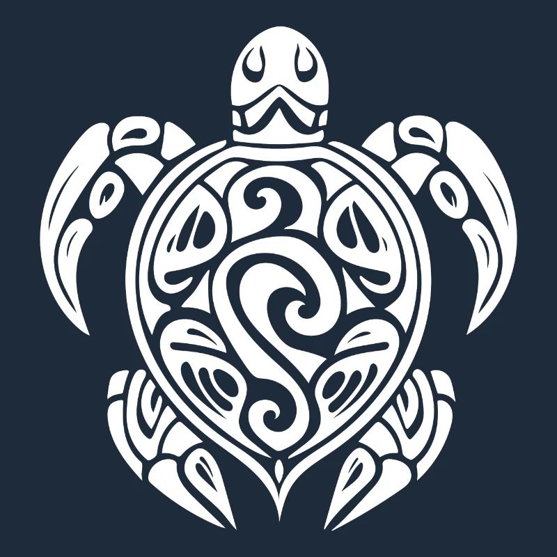 Pretty tattoo diver turtle