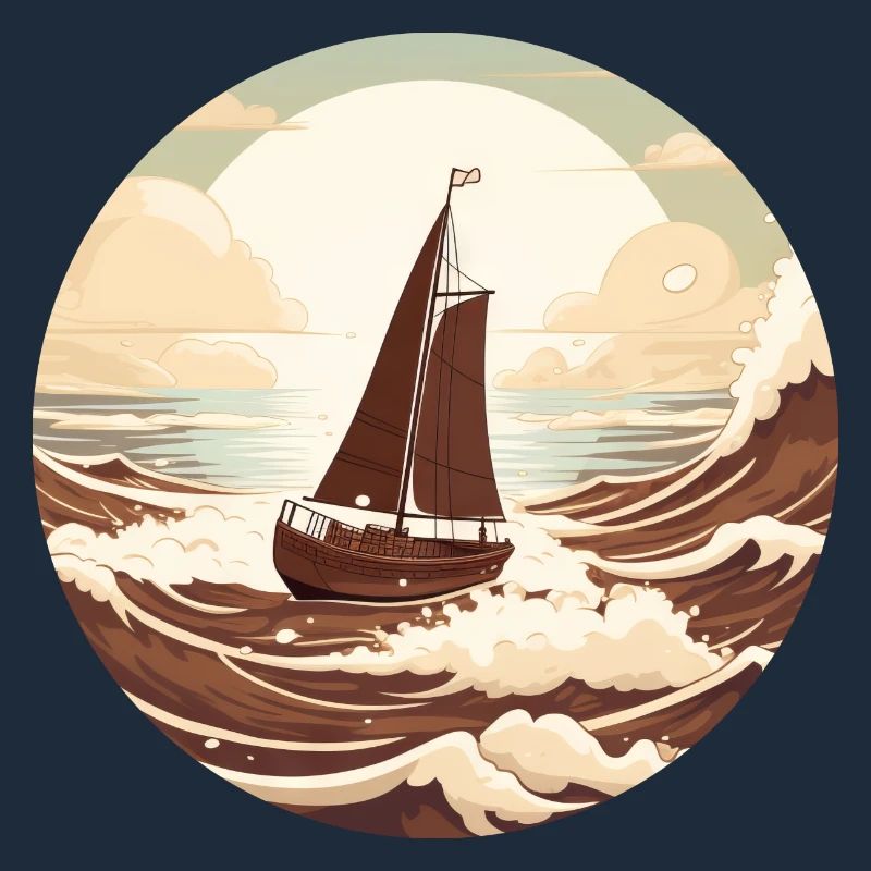 Sailing at sunset - chocolaty design
