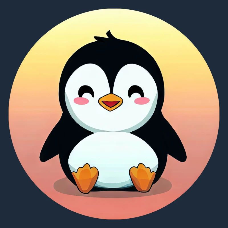 Sunset Penguin: Tout simplement mignon