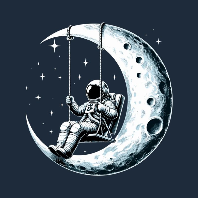Astronaut Spaceman Rocking Swing Moon Gesch