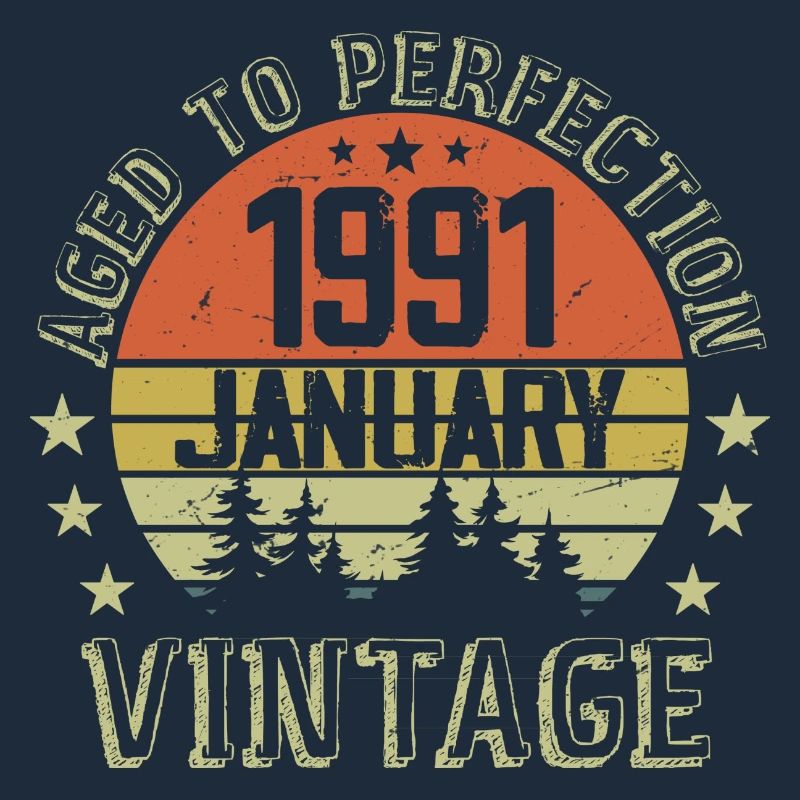 Geboren im Januar Geburtstagsgeschenk Januar 1991