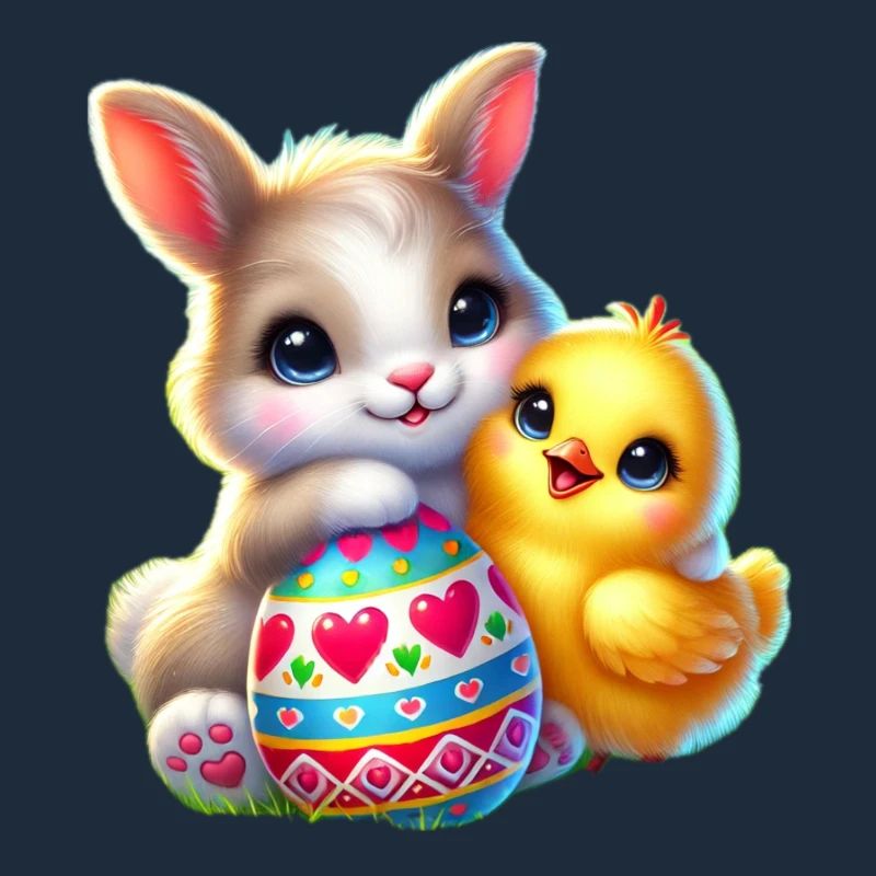 Oeuf de poussin de lapin de Pâques