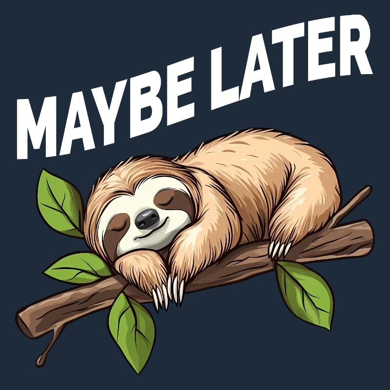 Funny Sloth Maybe Later