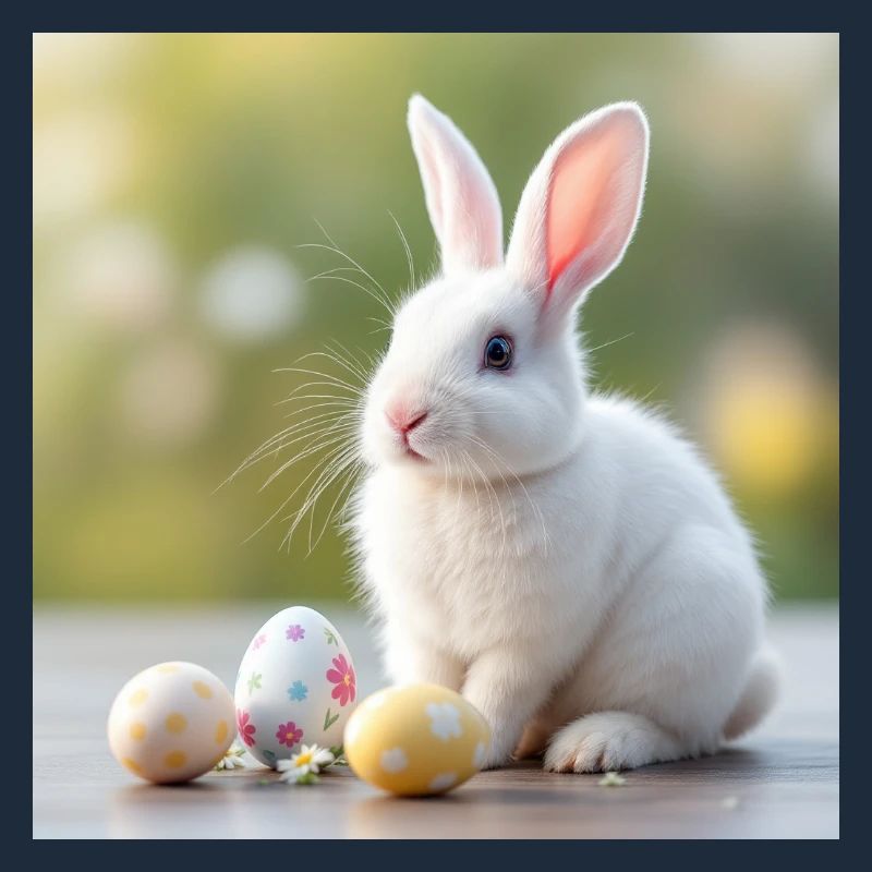 Weißer Hase Ostern