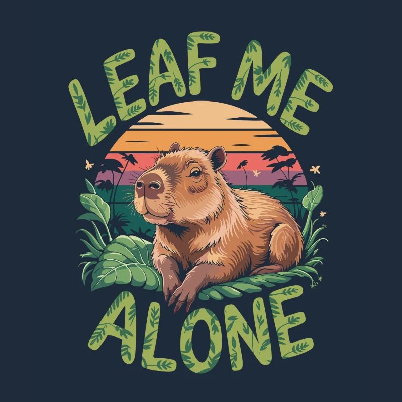 Capybara Feuille moi seul