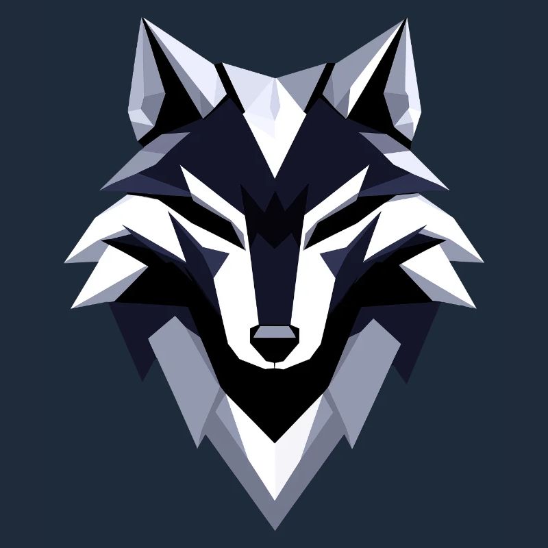 Wolf Low Poly Logo Design