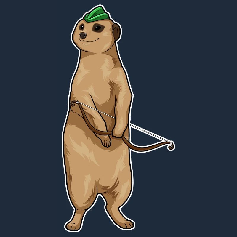 Erdmännchen Bogenschütze Bogen