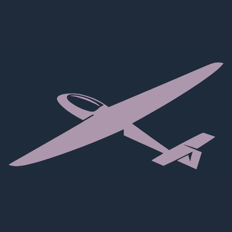 Minimalist Glider Pilot Silhouette