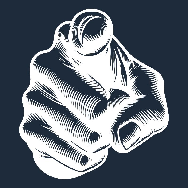 Classic Iconic Finger Pointing Hand Gesture