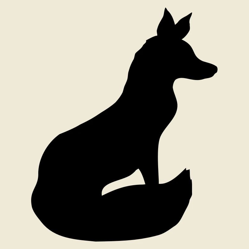 Fuchs Rotfuchs Wildes Tier Silhouette Umriss Cool