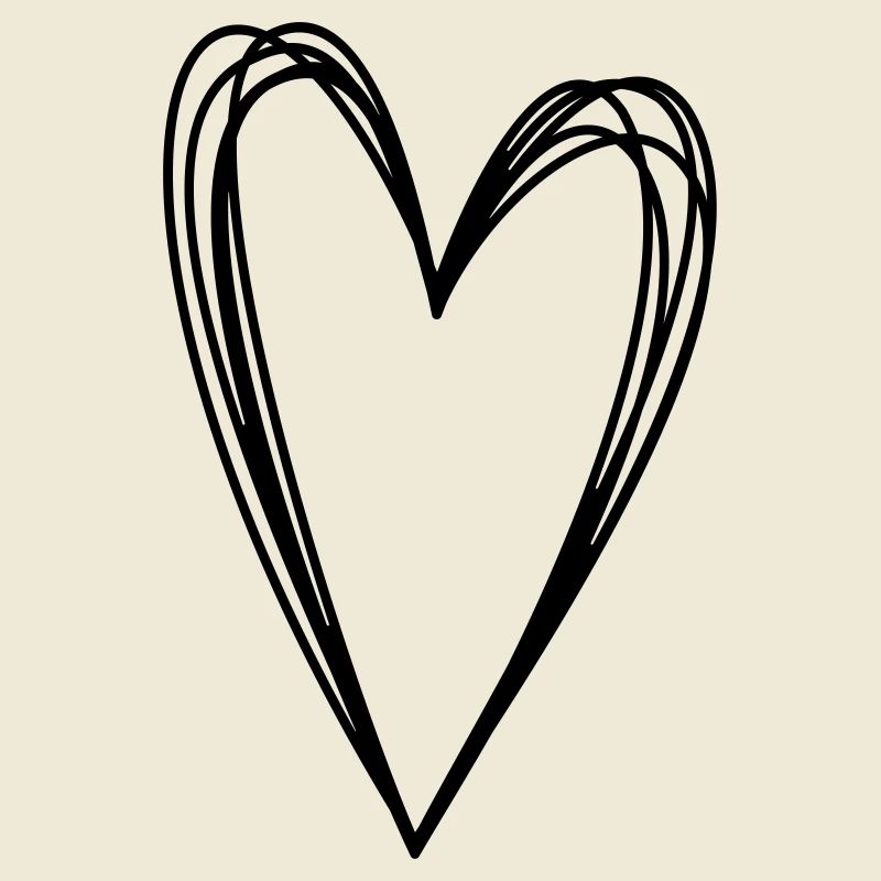 Heart scribble doodle scribble icon love