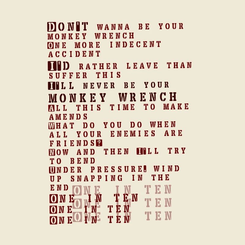 Foo fighters lyrics - monkey wrench