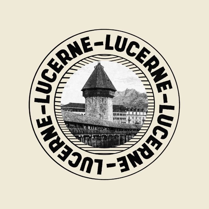 Lucerne Circular Stamp Chapel Bridge